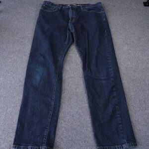 Eddie Bauer Mens Slim Fit Dark Wash Denim Jeans 36x32 Blue PNW Casual